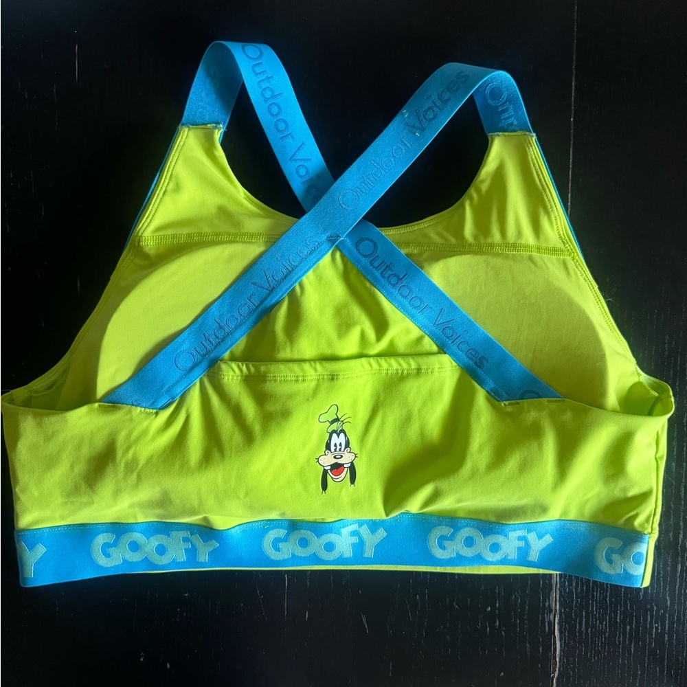 Outdoor Voices Lime Green Goofy Snacks Sports Bra
